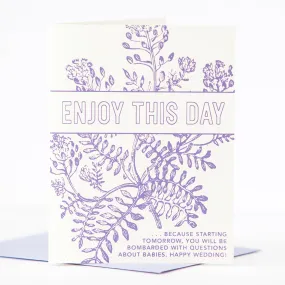 funny wedding card, wedding cliche card, card for wedding day about babies