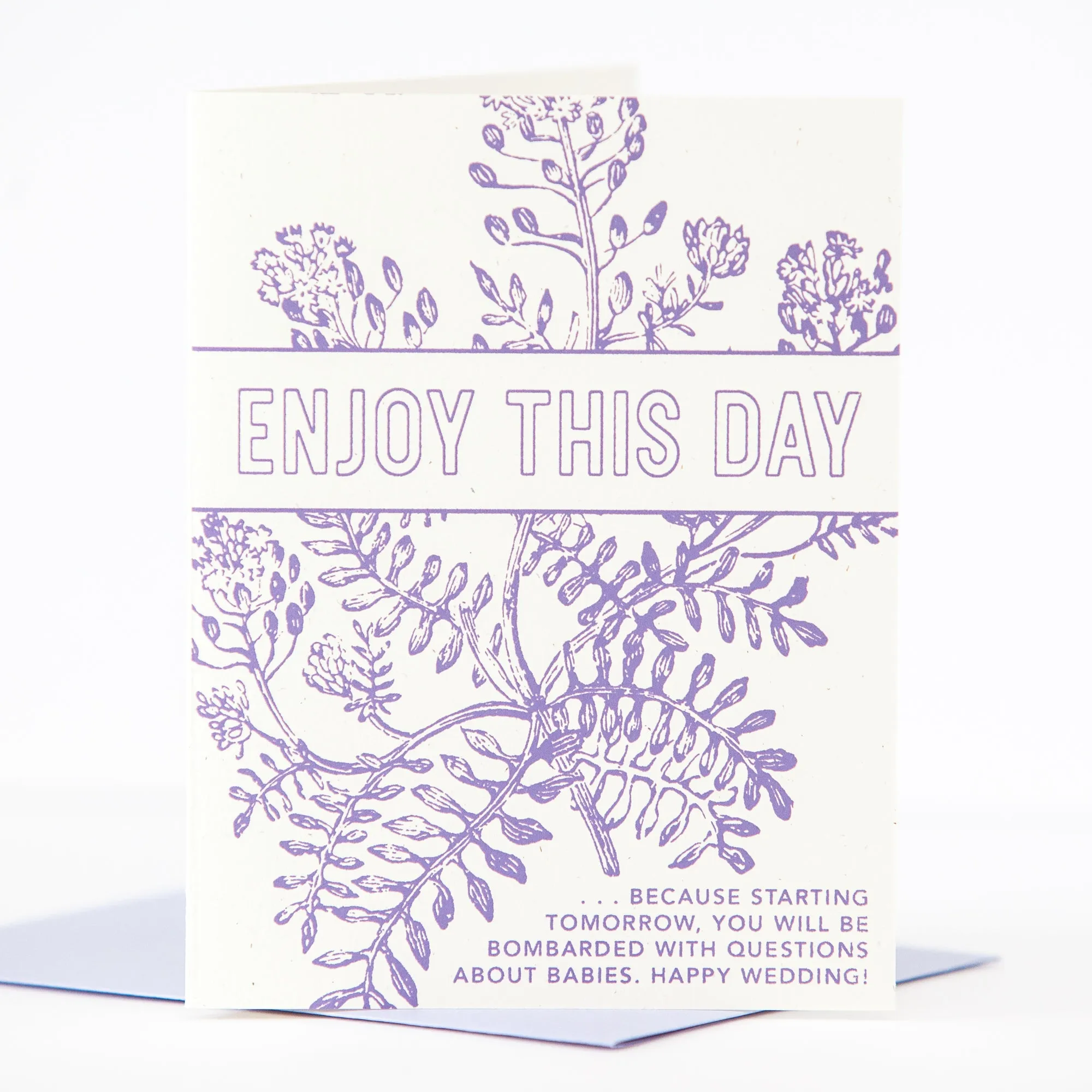 funny wedding card, wedding cliche card, card for wedding day about babies