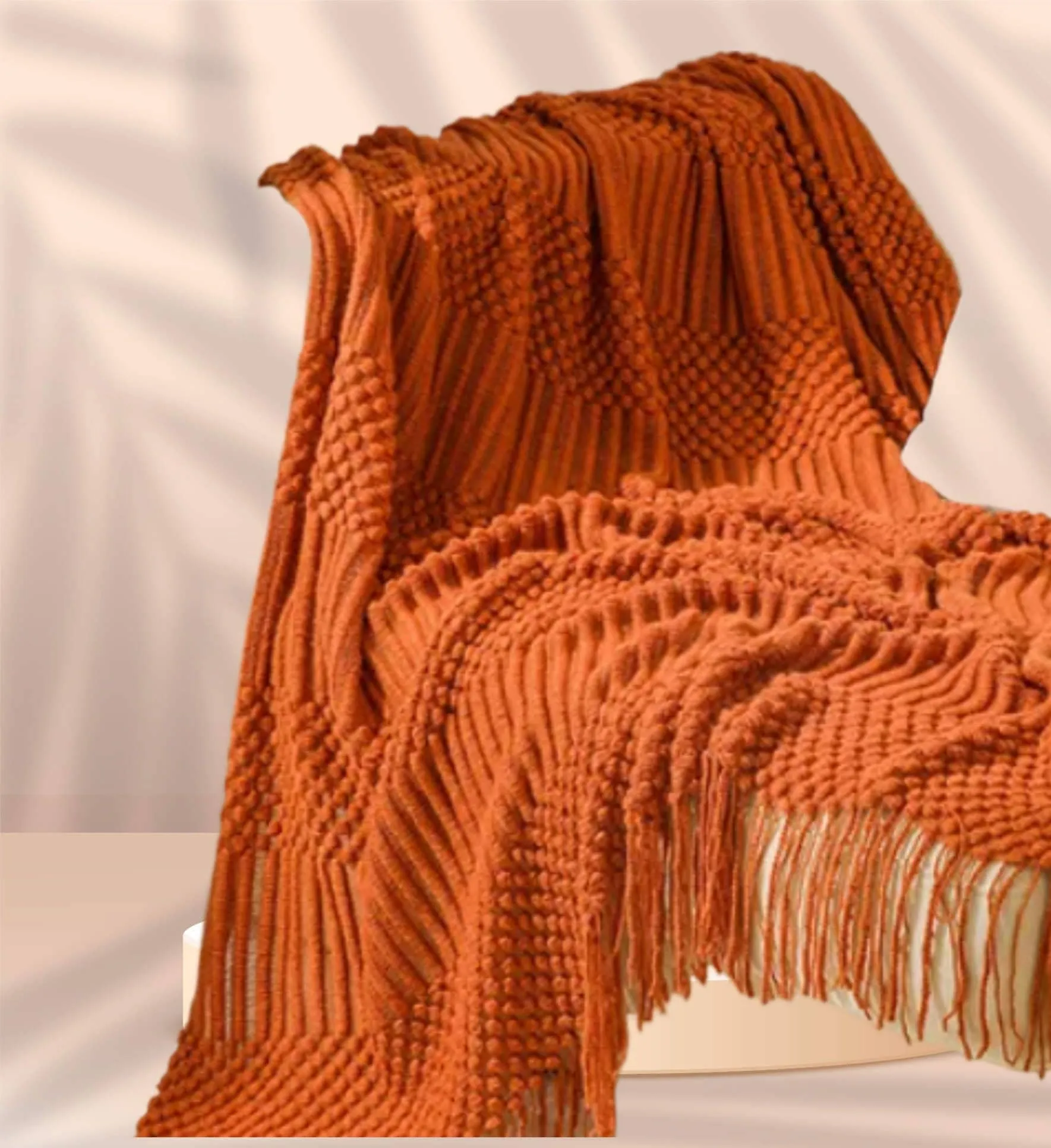 Gift knitted blanket, Knit crochet blanket, Spring/Summer