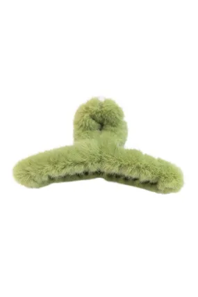 Green Fluffy Clip