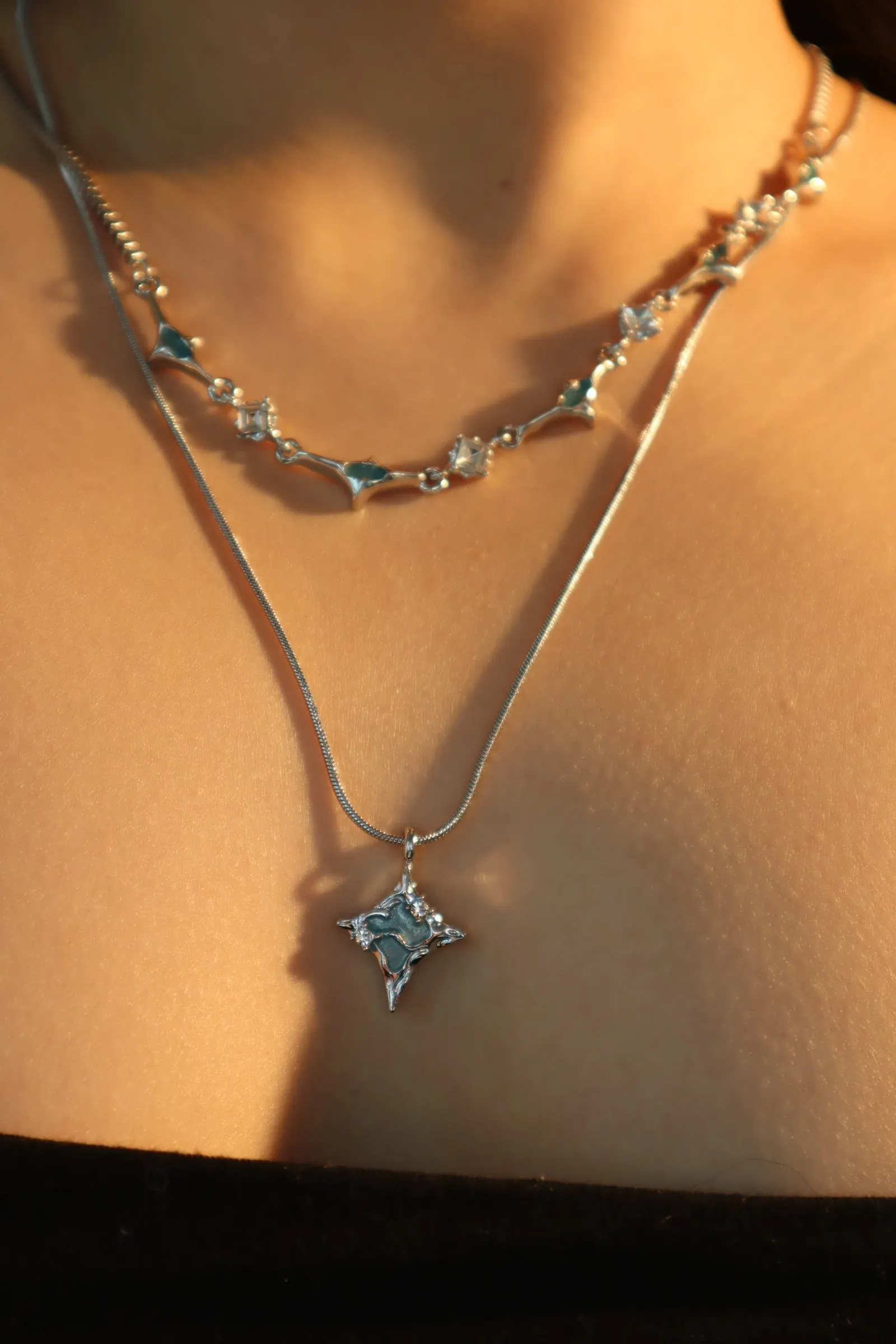 Green Tide Pendant Necklace