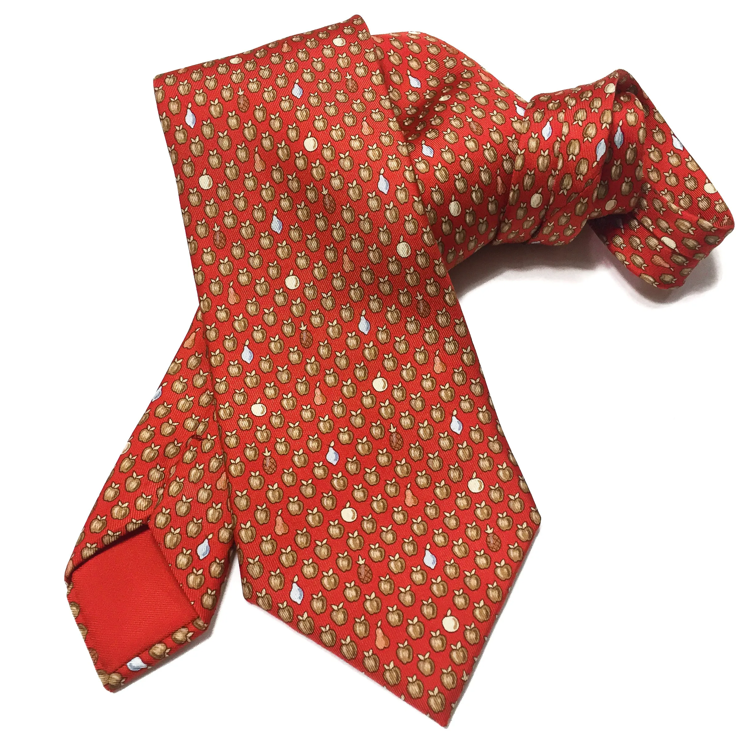 Hermes Silk Necktie 7914 MA Fruit Red