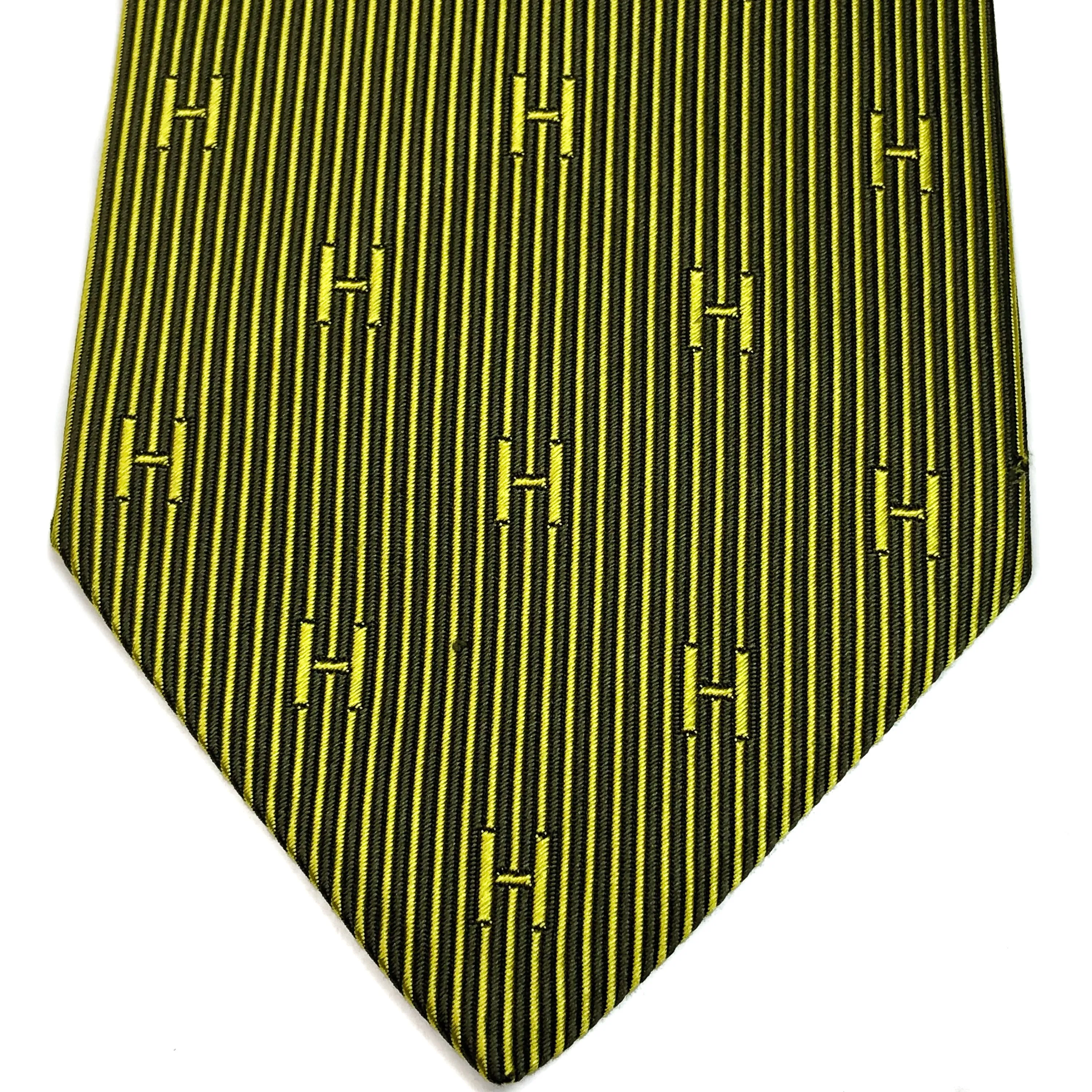 Hermes Silk Necktie Faconnee H Bicolore