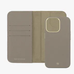 iPhone 16 Plus MagSafe Leather Flip Cover with Leather Case