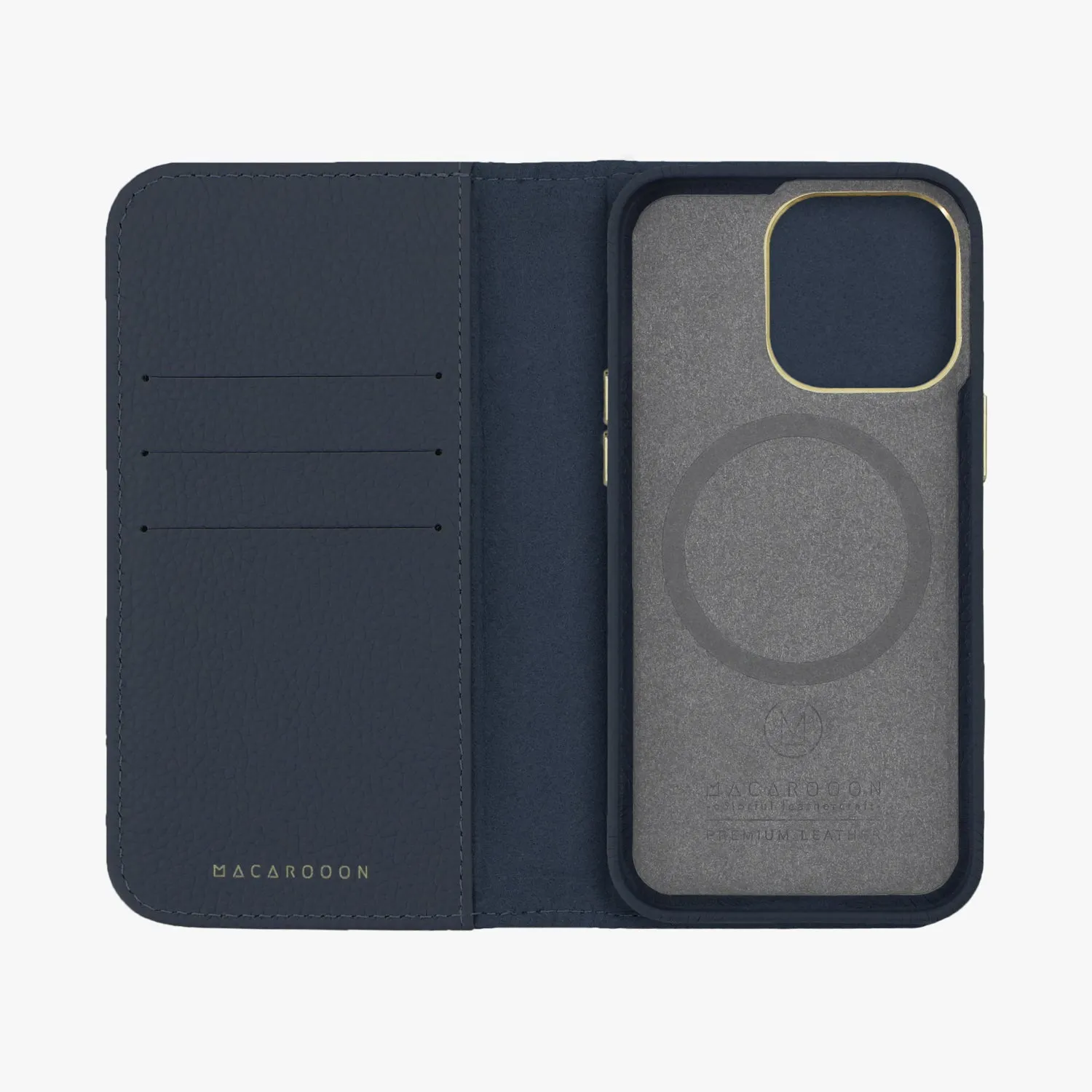 iPhone 16 Plus MagSafe Leather Flip Cover with Leather Case