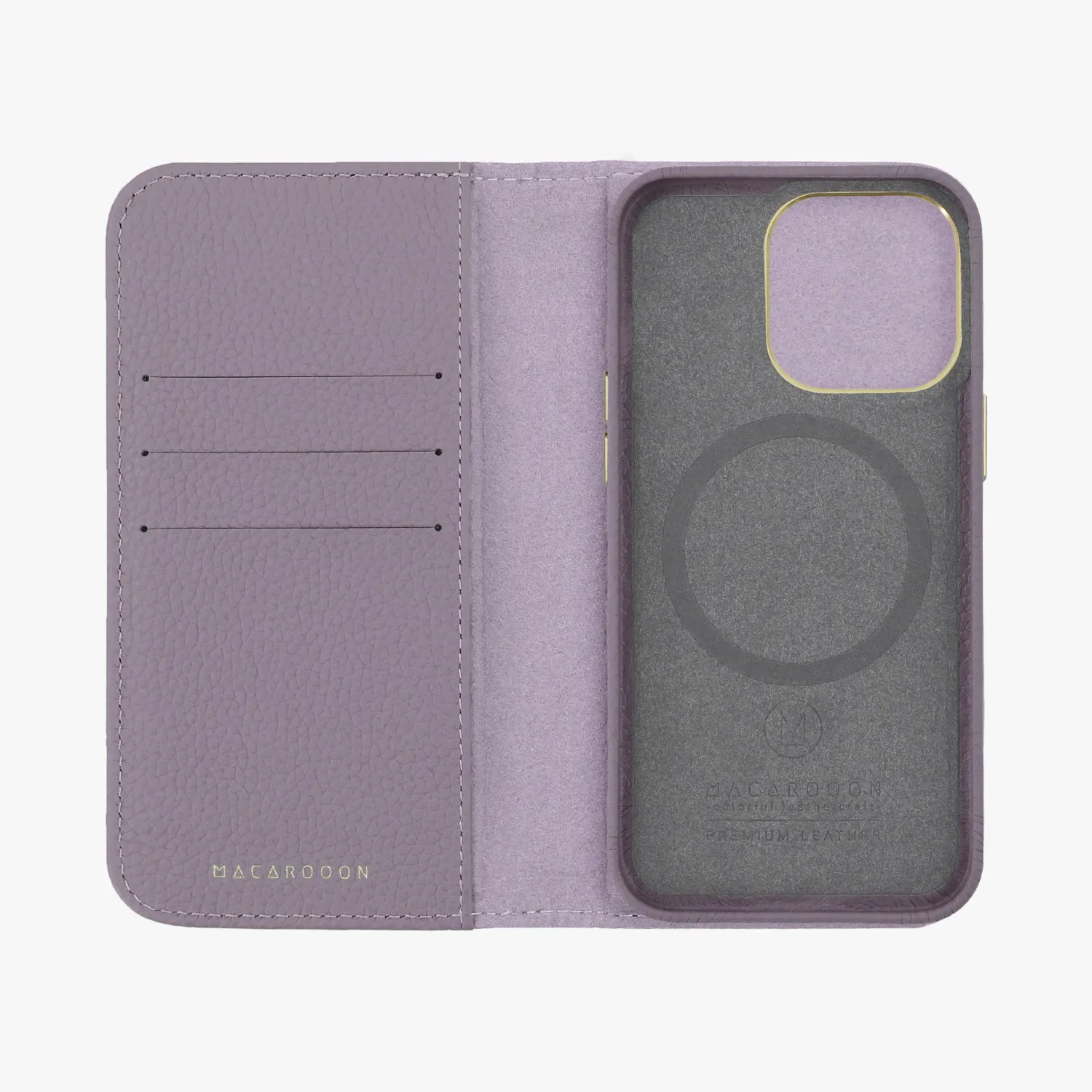 iPhone 16 Plus MagSafe Leather Flip Cover with Leather Case