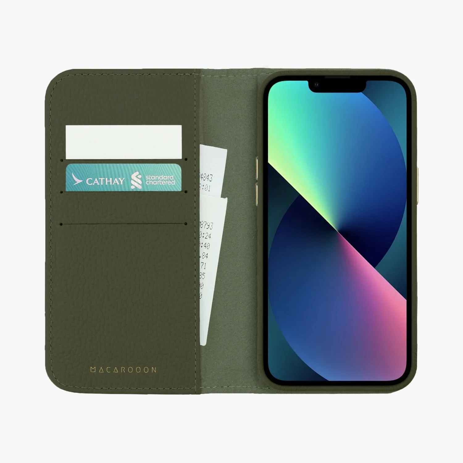 iPhone 16 Plus MagSafe Leather Flip Cover with Leather Case