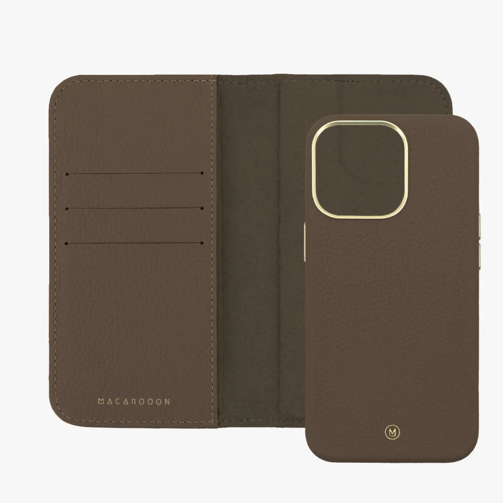 iPhone 16 Plus MagSafe Leather Flip Cover with Leather Case