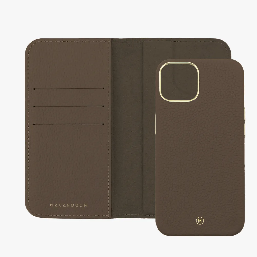 iPhone 16 Plus MagSafe Leather Flip Cover with Leather Case