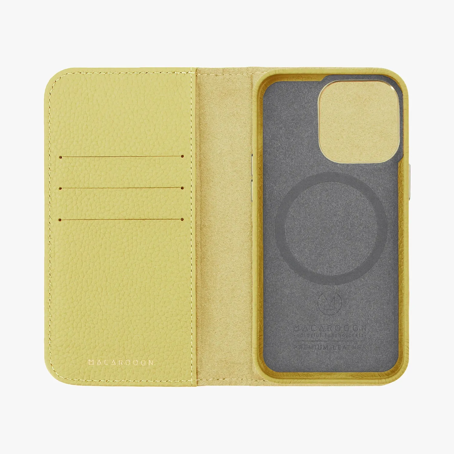 iPhone 16 Plus MagSafe Leather Flip Cover with Leather Case