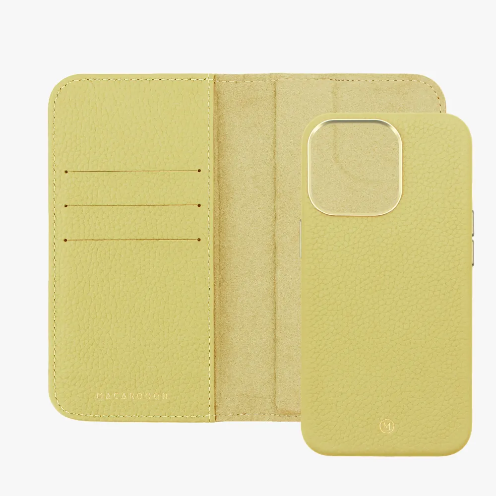 iPhone 16 Plus MagSafe Leather Flip Cover with Leather Case