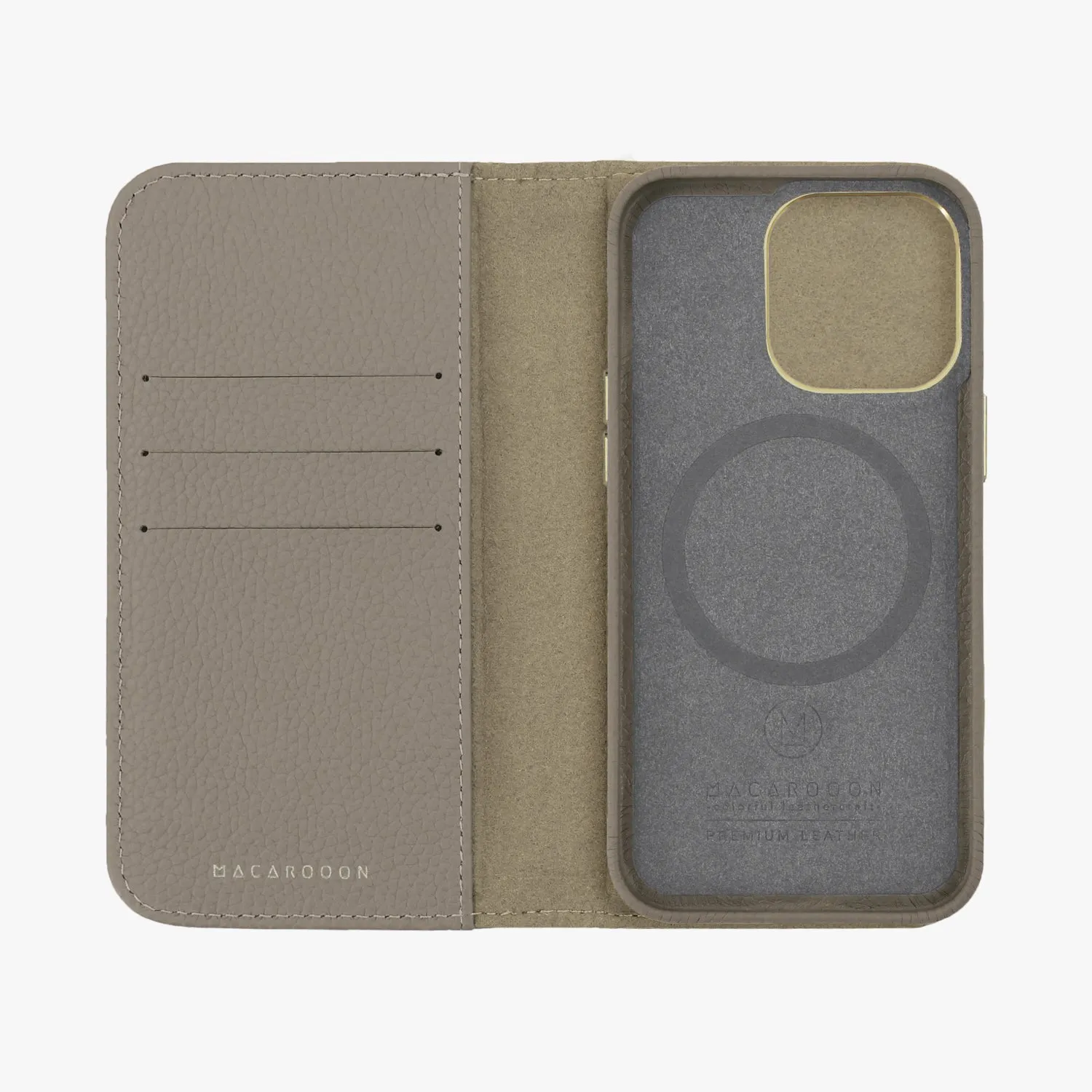 iPhone 16 Plus MagSafe Leather Flip Cover with Leather Case
