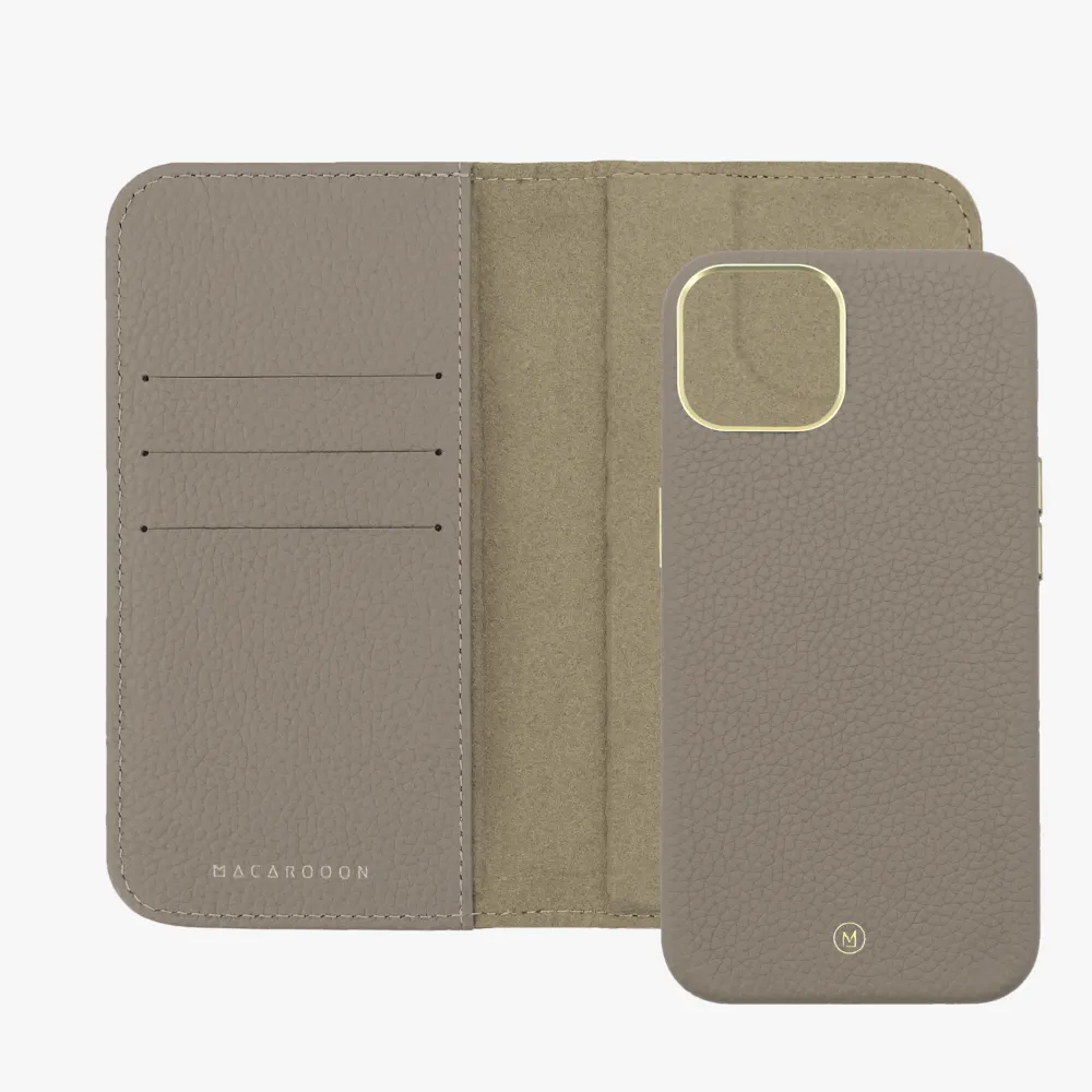 iPhone 16 Plus MagSafe Leather Flip Cover with Leather Case
