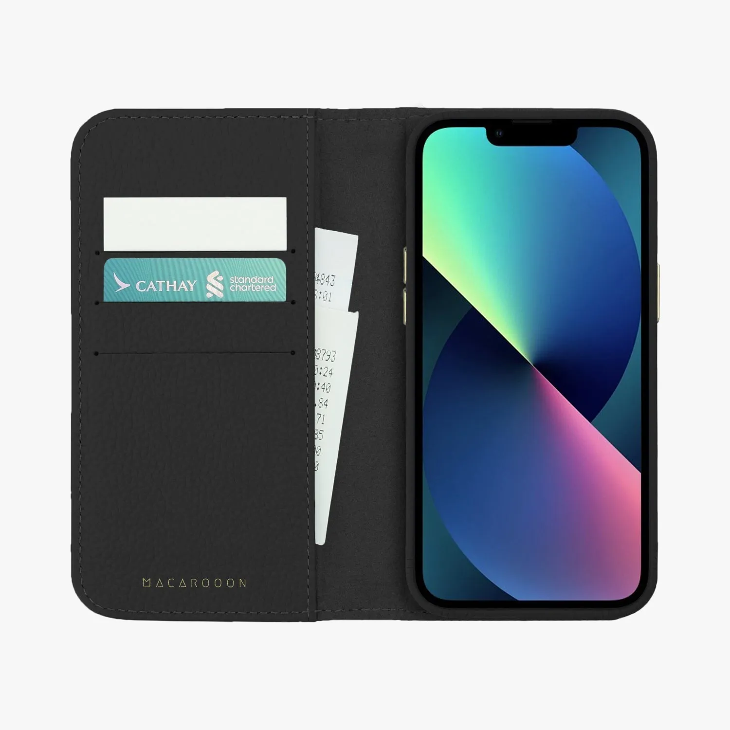 iPhone 16 Plus MagSafe Leather Flip Cover with Leather Case