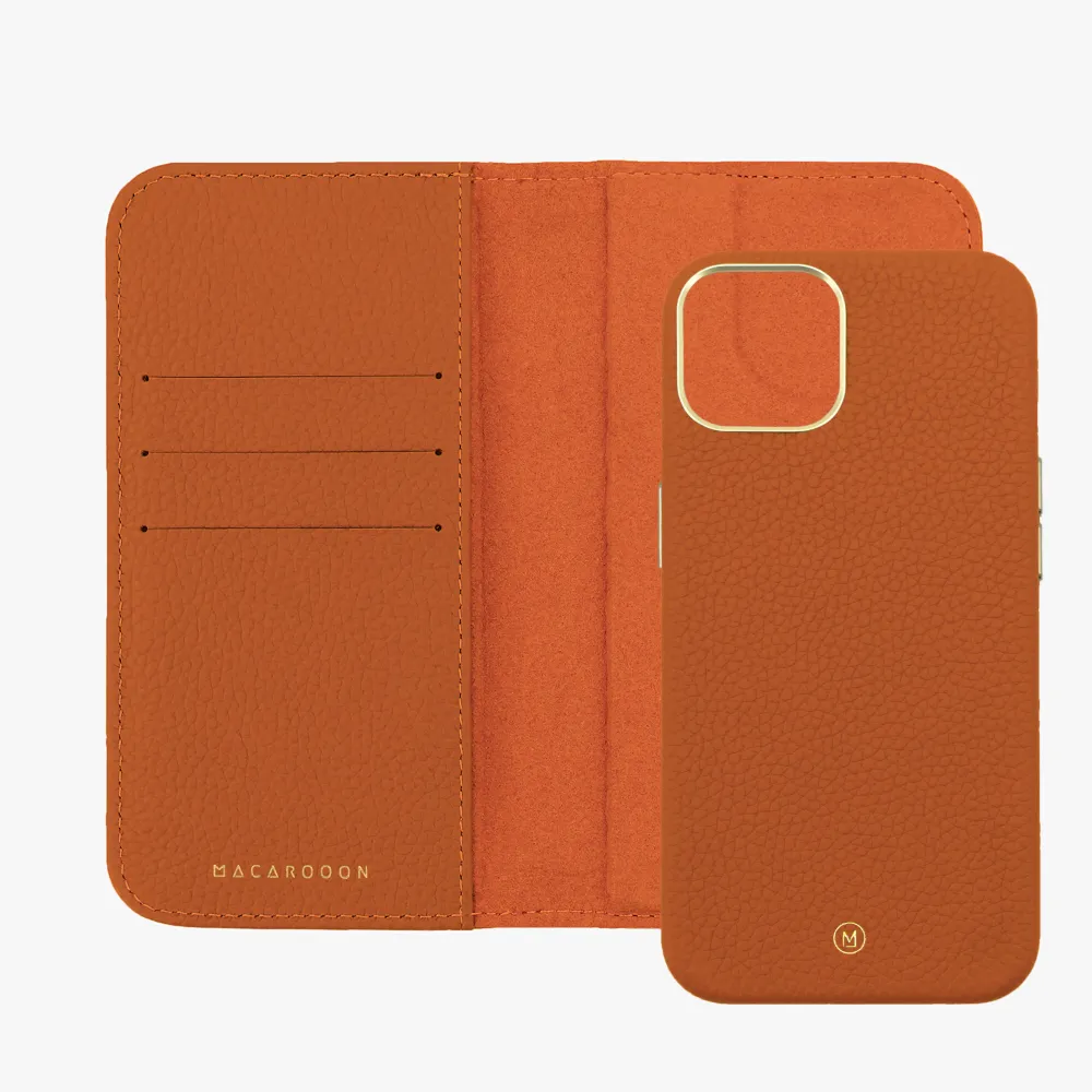 iPhone 16 Plus MagSafe Leather Flip Cover with Leather Case