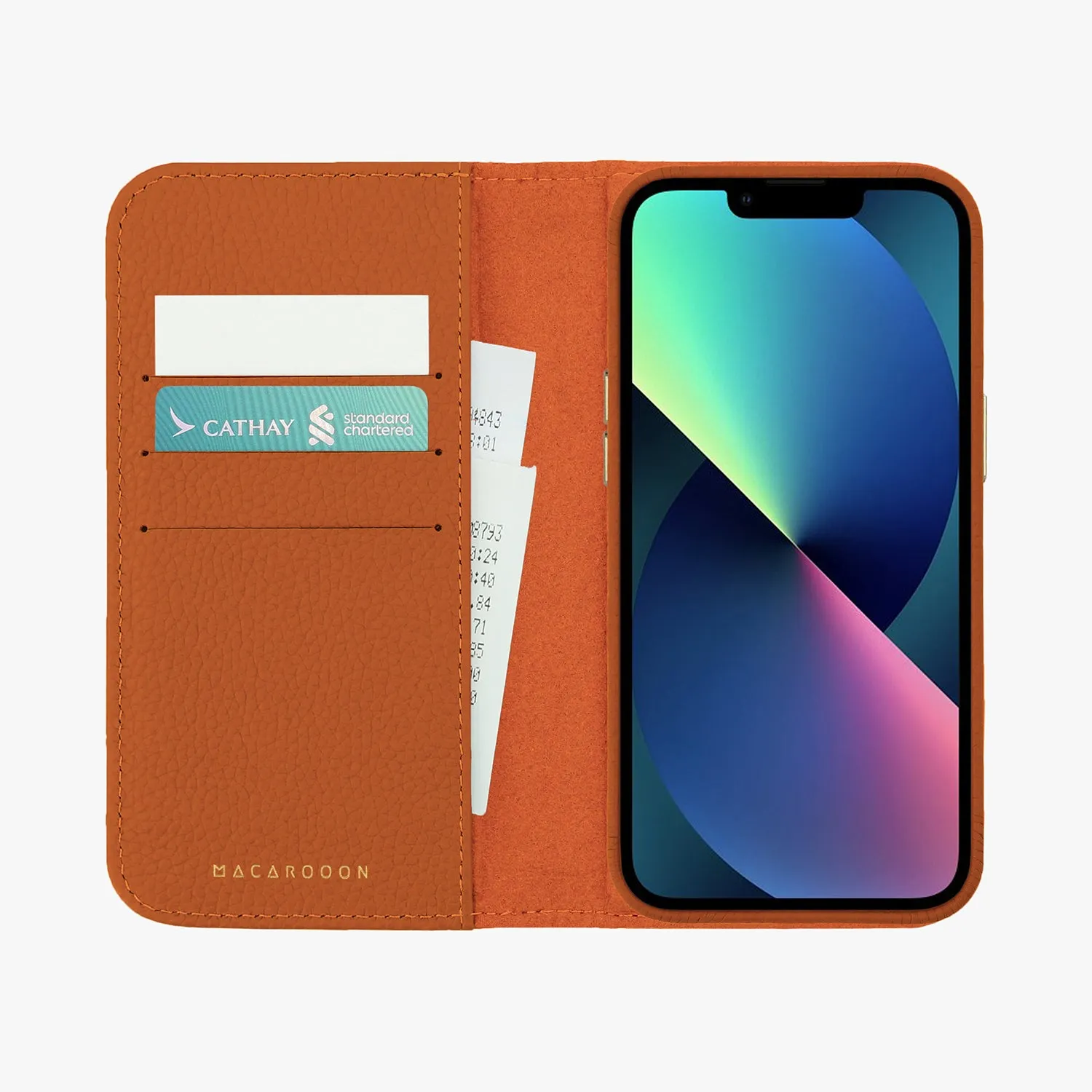 iPhone 16 Plus MagSafe Leather Flip Cover with Leather Case