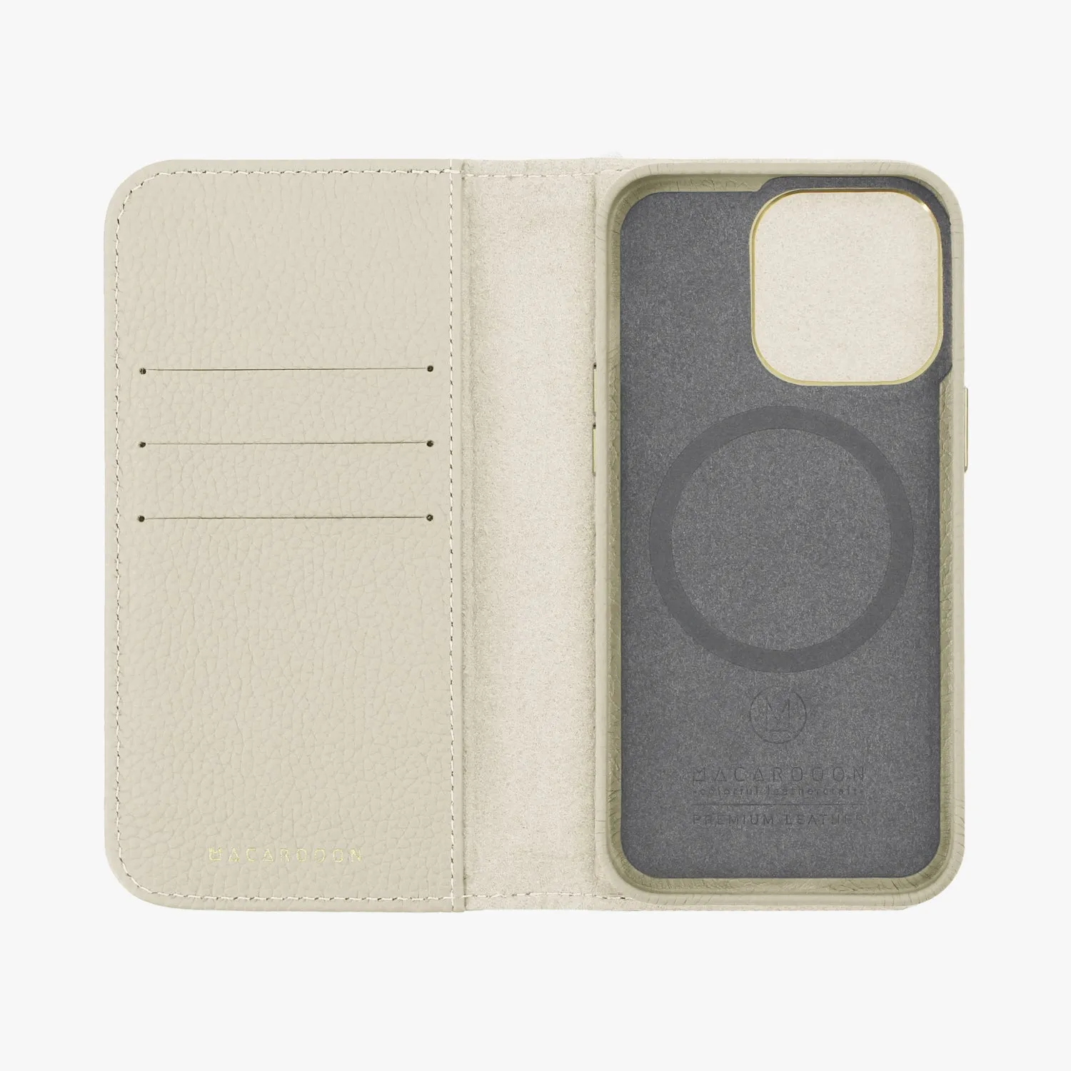 iPhone 16 Plus MagSafe Leather Flip Cover with Leather Case