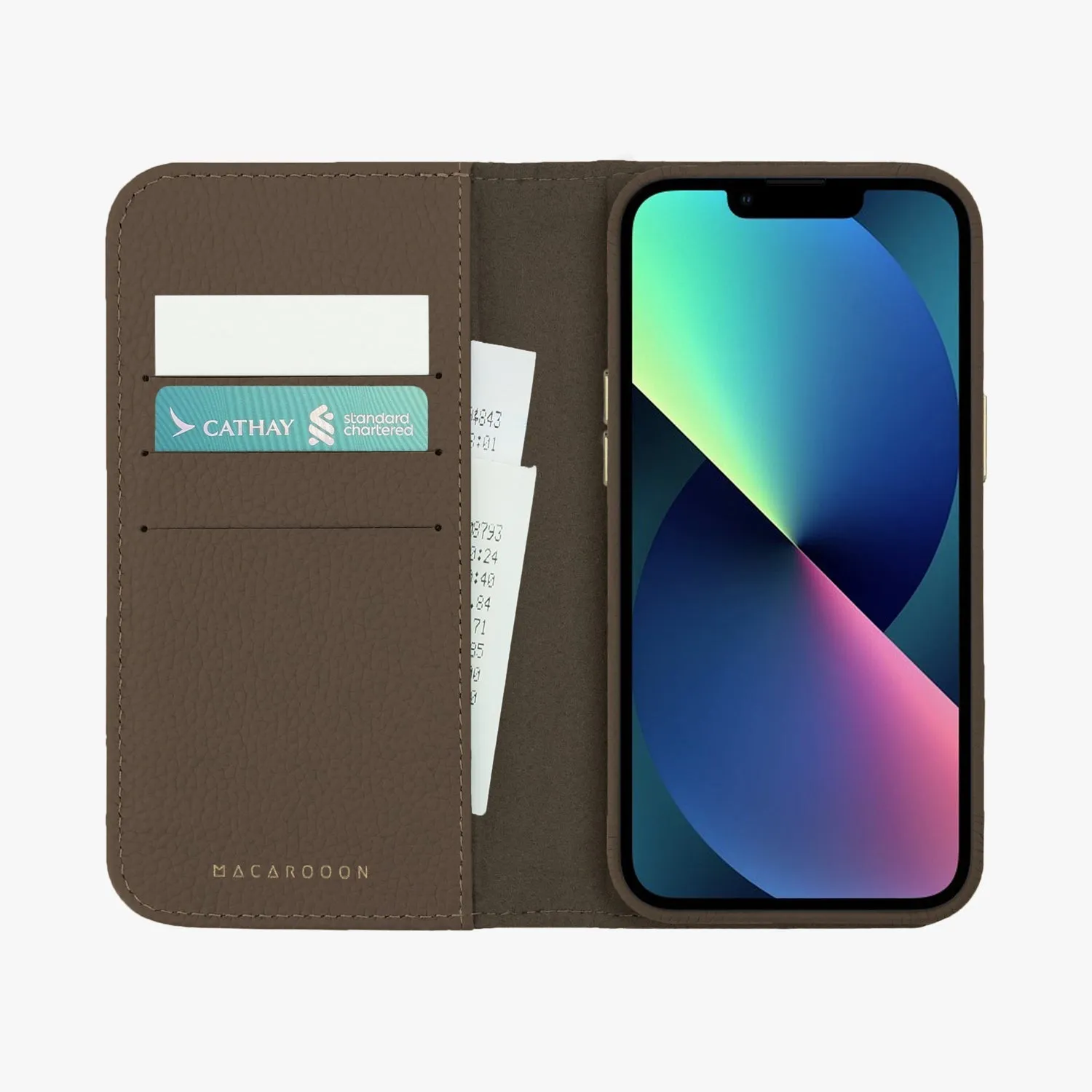 iPhone 16 Plus MagSafe Leather Flip Cover with Leather Case