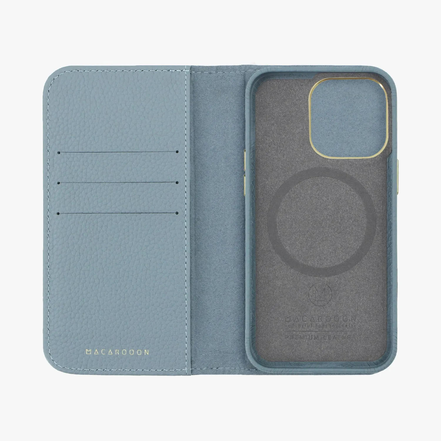 iPhone 16 Plus MagSafe Leather Flip Cover with Leather Case