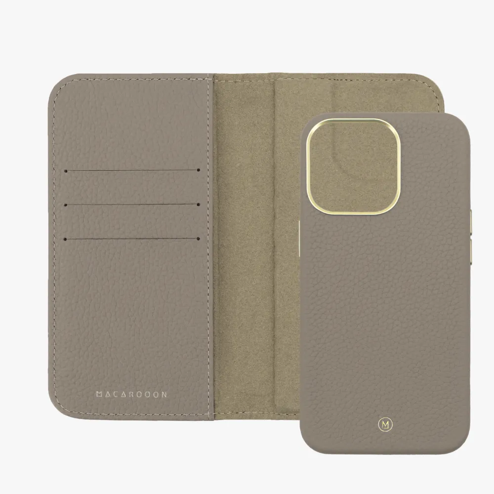 iPhone 16 Plus MagSafe Leather Flip Cover with Leather Case