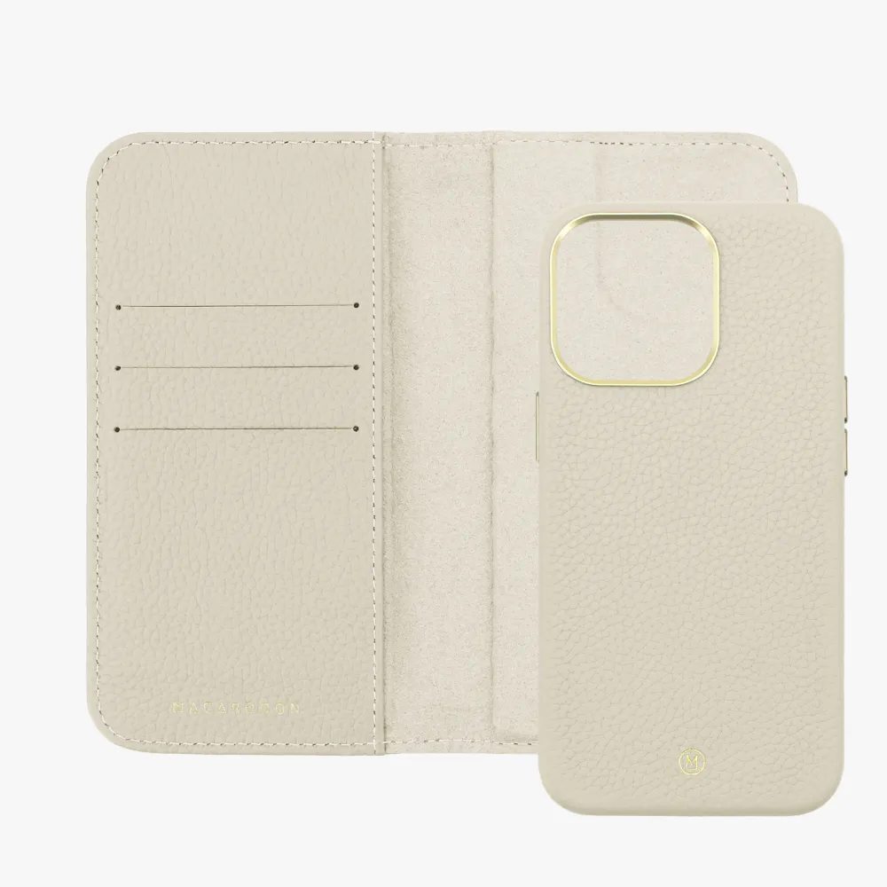 iPhone 16 Plus MagSafe Leather Flip Cover with Leather Case