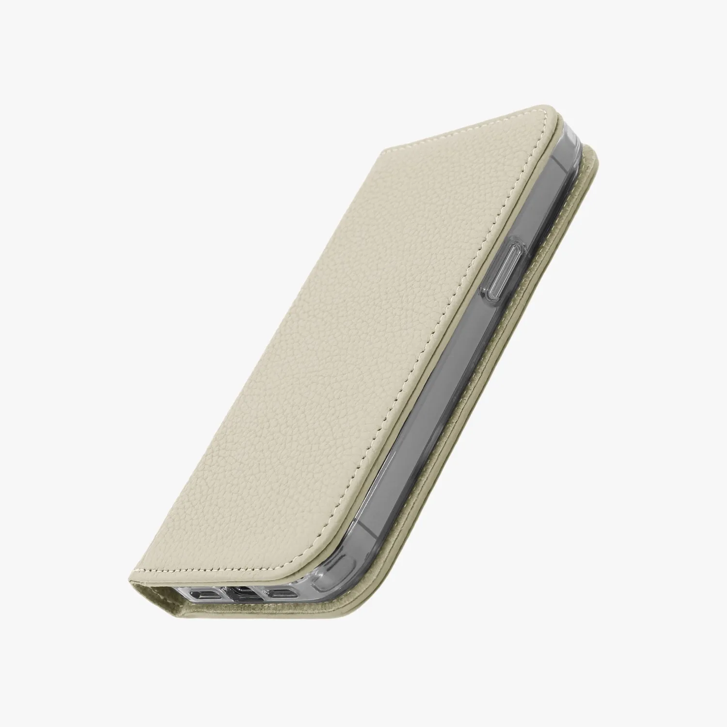iPhone 16 Pro Max MagSafe Leather Flip Cover with Clear Case