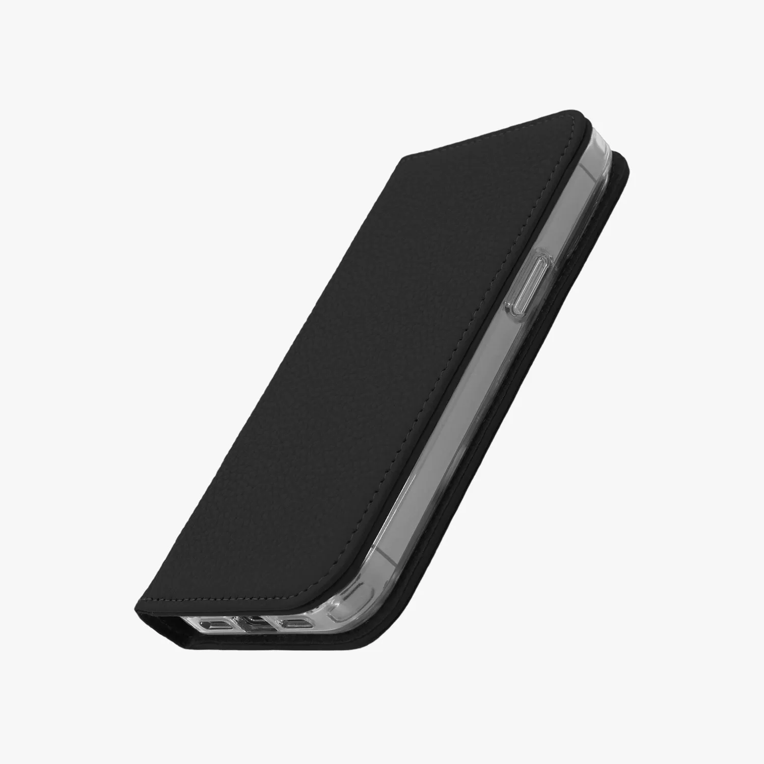 iPhone 16 Pro Max MagSafe Leather Flip Cover with Clear Case