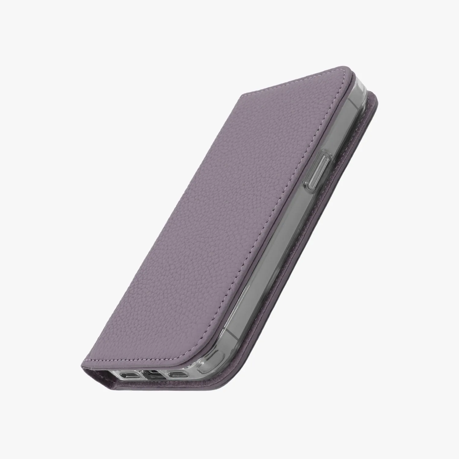 iPhone 16 Pro Max MagSafe Leather Flip Cover with Clear Case