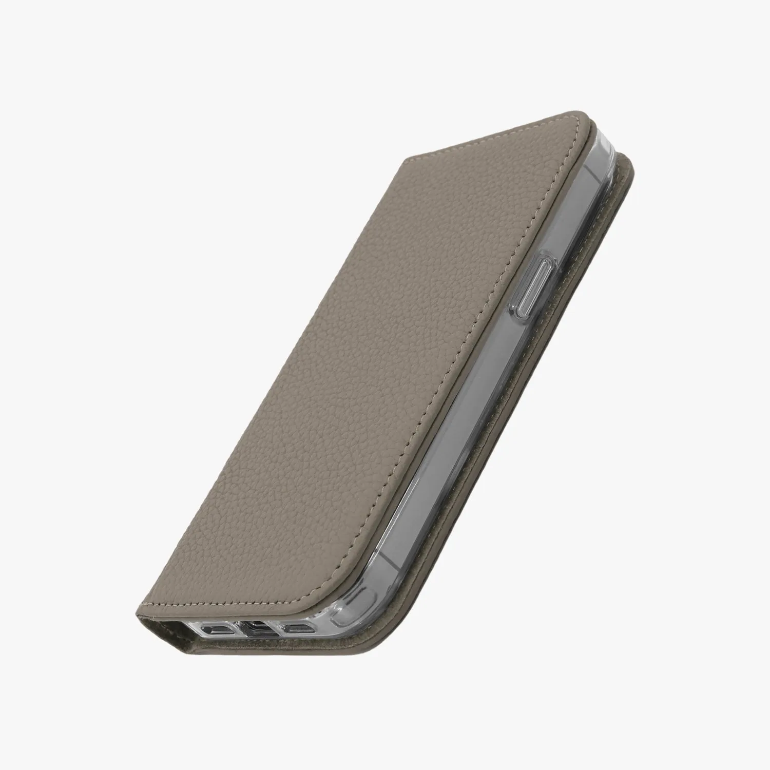 iPhone 16 Pro Max MagSafe Leather Flip Cover with Clear Case