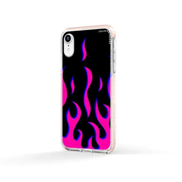 iPhone Case - Black & Pink Flames