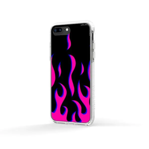 iPhone Case - Black & Pink Flames
