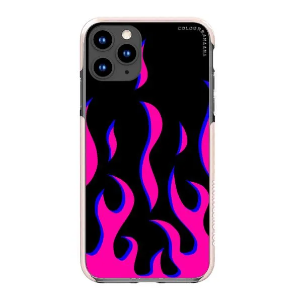 iPhone Case - Black & Pink Flames