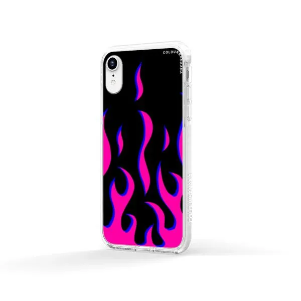 iPhone Case - Black & Pink Flames