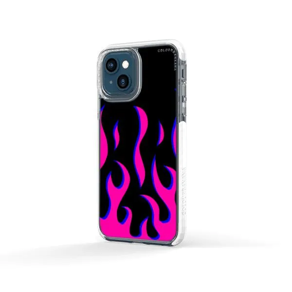 iPhone Case - Black & Pink Flames