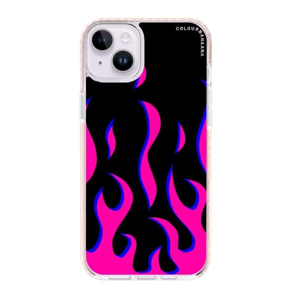 iPhone Case - Black & Pink Flames