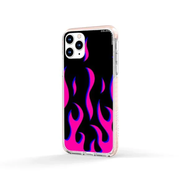 iPhone Case - Black & Pink Flames