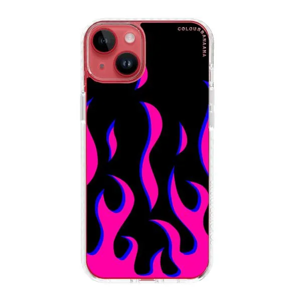 iPhone Case - Black & Pink Flames