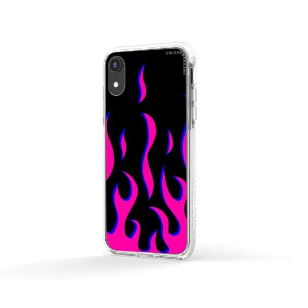 iPhone Case - Black & Pink Flames