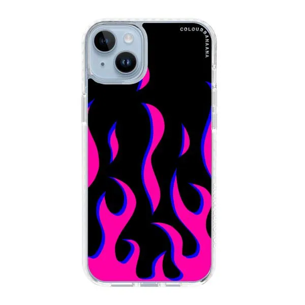 iPhone Case - Black & Pink Flames