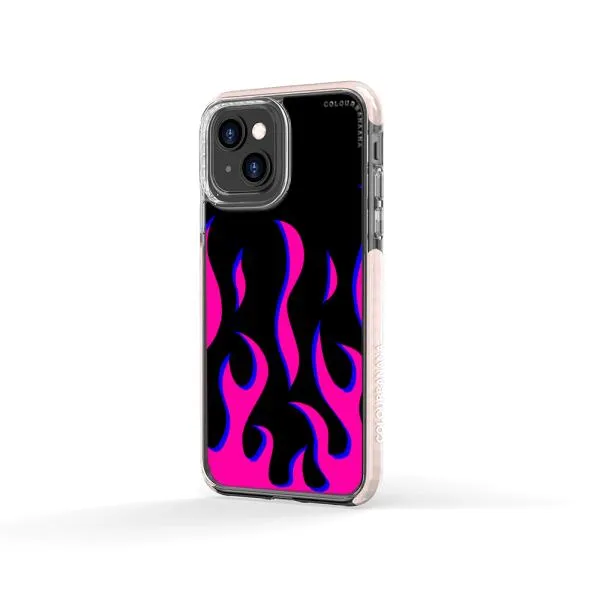 iPhone Case - Black & Pink Flames