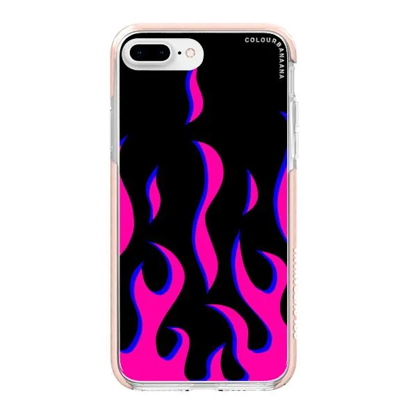 iPhone Case - Black & Pink Flames