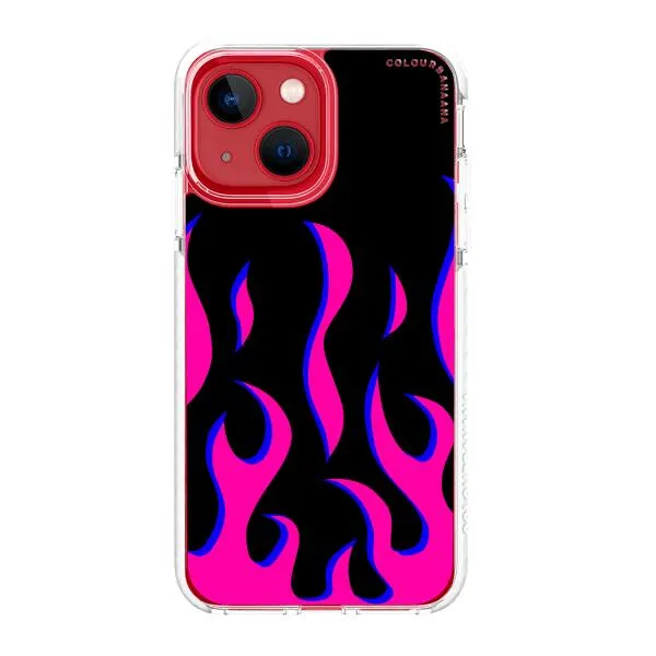 iPhone Case - Black & Pink Flames