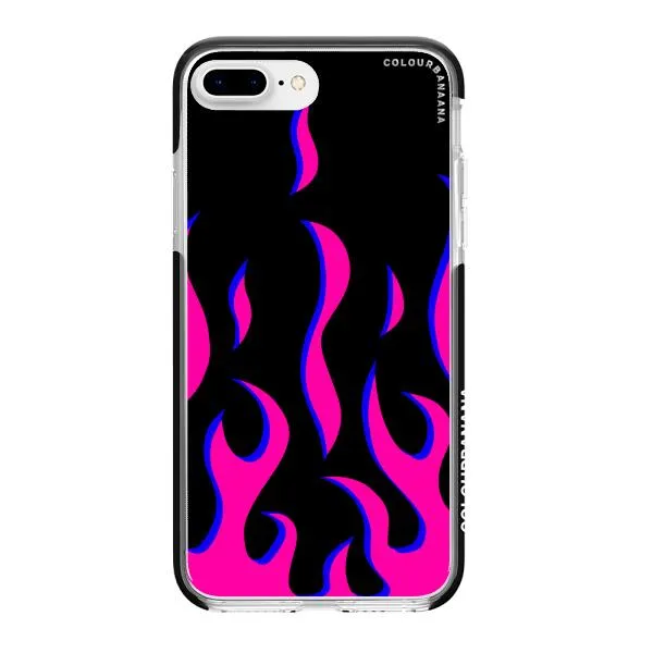 iPhone Case - Black & Pink Flames