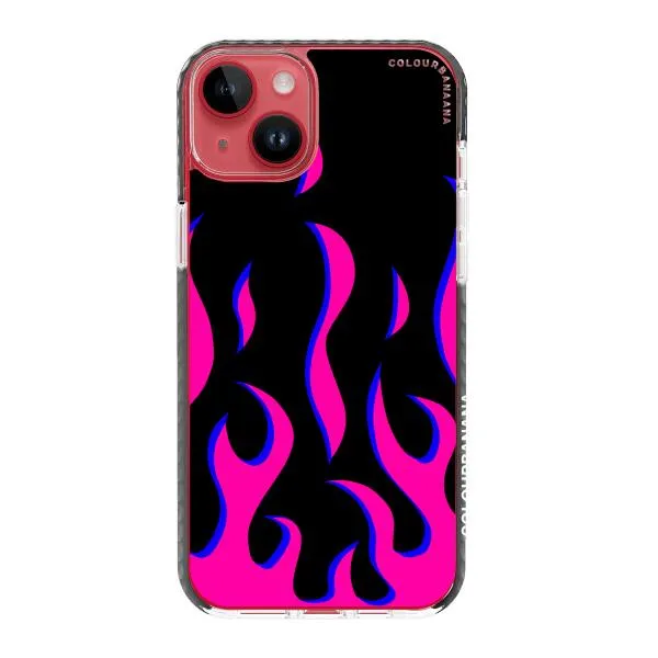 iPhone Case - Black & Pink Flames