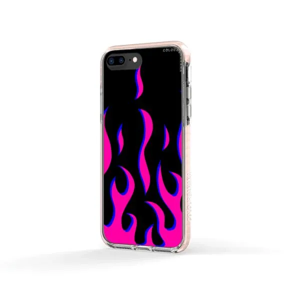 iPhone Case - Black & Pink Flames