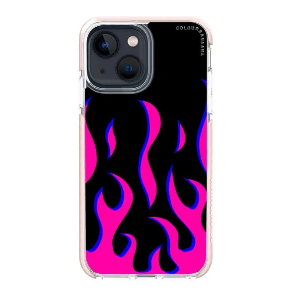 iPhone Case - Black & Pink Flames