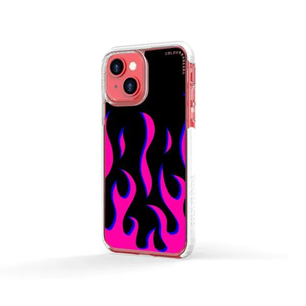 iPhone Case - Black & Pink Flames
