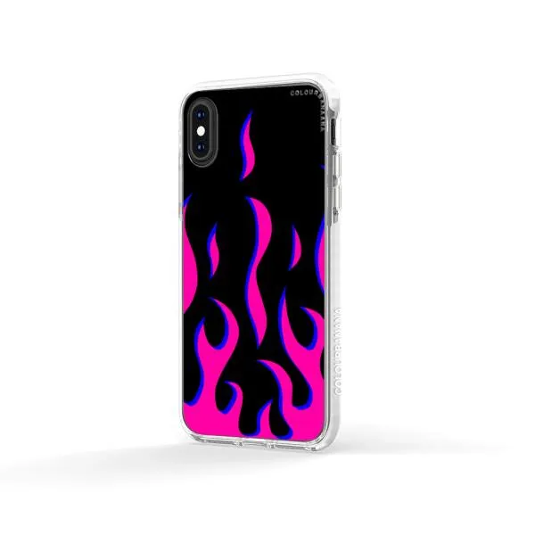 iPhone Case - Black & Pink Flames