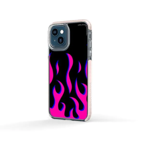 iPhone Case - Black & Pink Flames