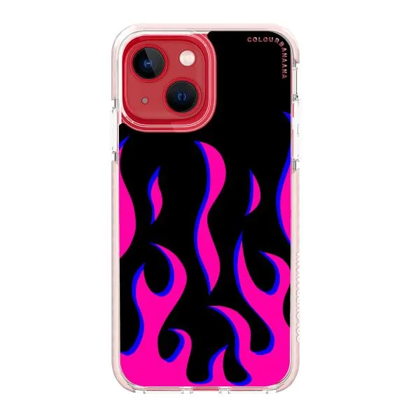 iPhone Case - Black & Pink Flames